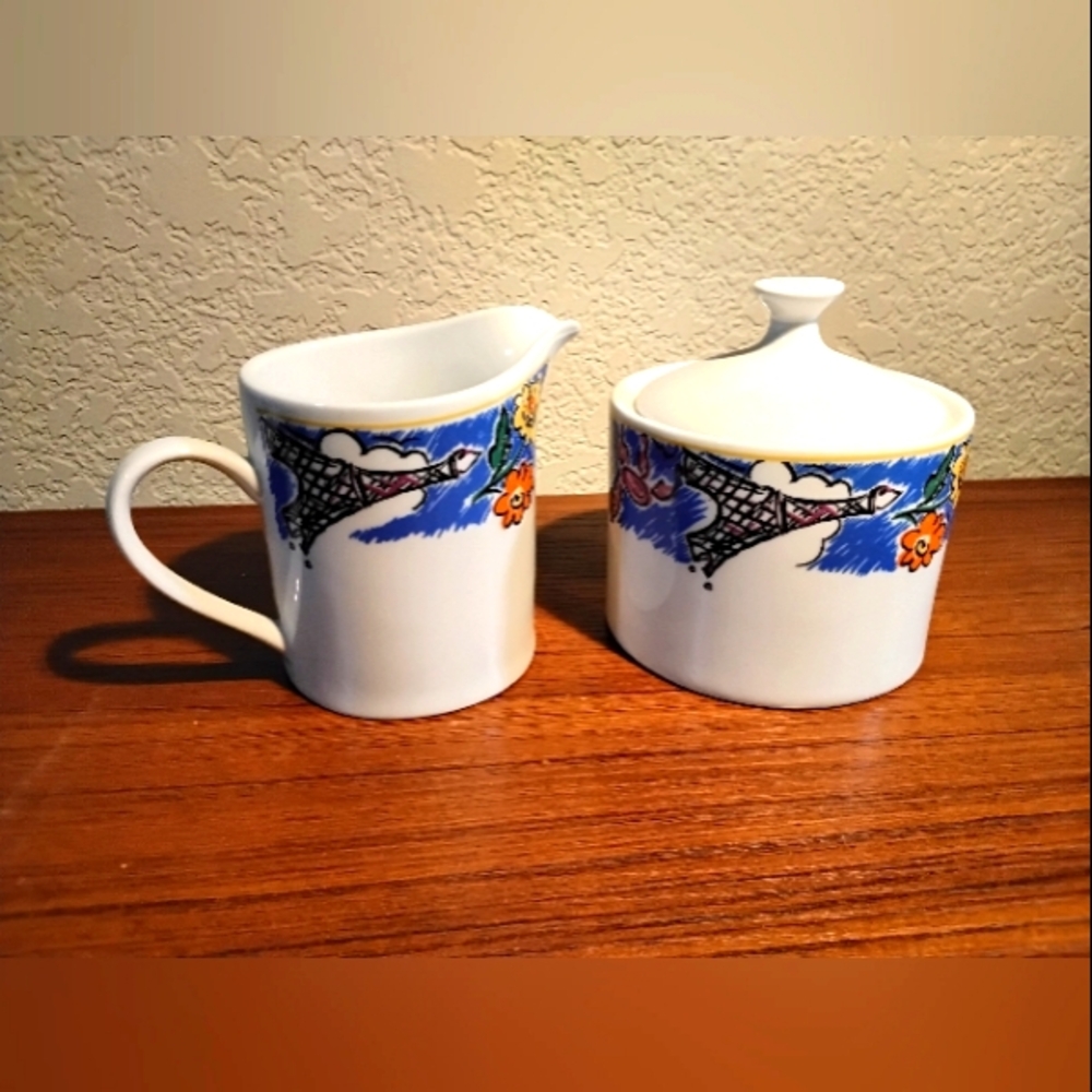 Misono Bistro 8721 ~ Cream & Sugar Set w/Lid